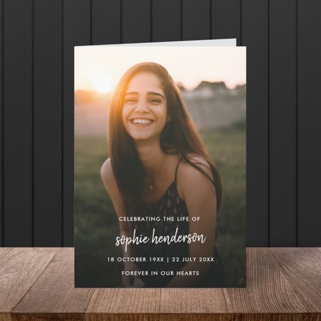 Modern Funeral | Order of Service Folded Programme (Creator Uploaded)