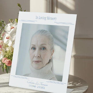 Modern Funeral Portrait Display Pedestal Sign