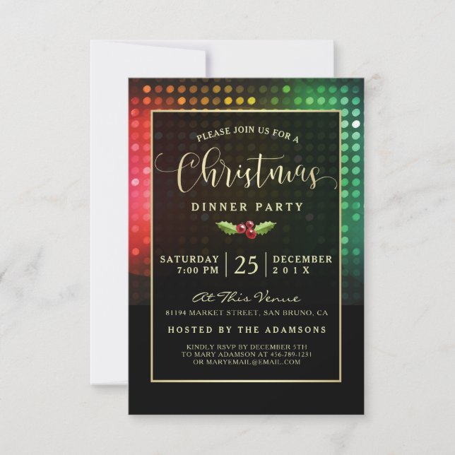 Modern Funky Christmas Party Invitation (Front)