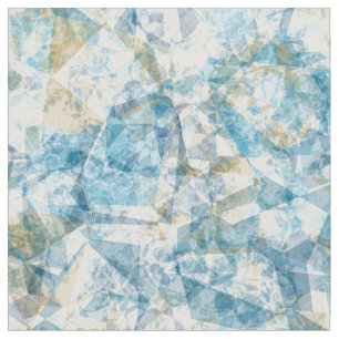 Modern Funky Cool Retro Polygon Mosaic Pattern Fabric