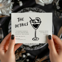 Modern Funky Retro QR Code Wedding Detail