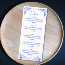 Modern Funky Whimsical Blue Hand Drawn Bow