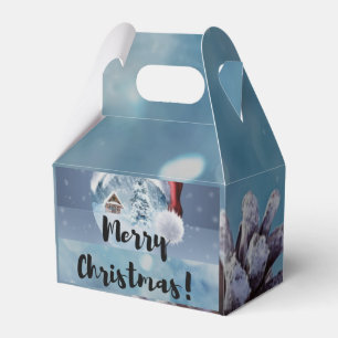 Modern funny cute Christmas reindeer Favour Box