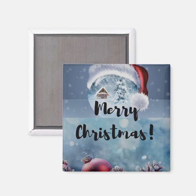 Modern funny cute Christmas reindeer      Magnet (Front/Back)