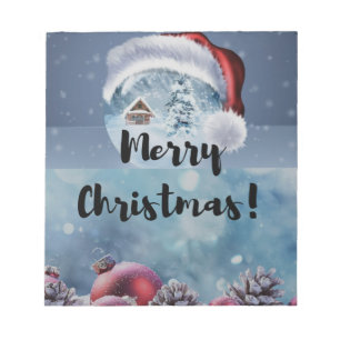 Modern funny cute Christmas reindeer      Notepad