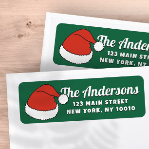 Modern Funny Cute Santa Hats Custom Return Address