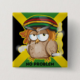 Modern Funny Jamaica No Problem 15 Cm Square Badge
