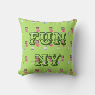 MODERN FUNNY KID'S -LIGHT GREEN THROW PILLOW