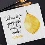 Modern Funny Lemon Yellow Quote Cutting Board<br><div class="desc">Modern Funny Lemon Yellow Quote</div>