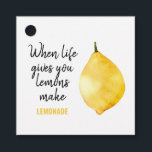 Modern Funny Lemon Yellow Quote Favour Tags<br><div class="desc">Modern Funny Lemon Yellow Quote</div>