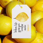 Modern Funny Lemon Yellow Quote Gift Tags<br><div class="desc">Modern Funny Lemon Yellow Quote</div>