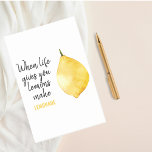 Modern Funny Lemon Yellow Quote Post-it Notes<br><div class="desc">Modern Funny Lemon Yellow Quote</div>