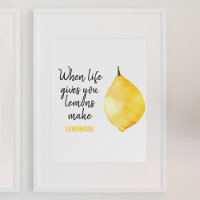 Modern Funny Lemon Yellow Quote