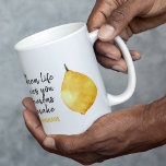 Modern Funny Lemon Yellow Quote Two-Tone Coffee Mug<br><div class="desc">Modern Funny Lemon Yellow Quote</div>
