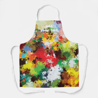 Modern Funny Paint Splash Texture Art Pattern Apron