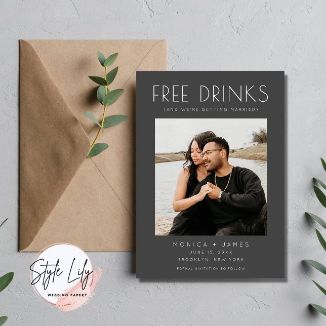 Modern Funny Photo Wedding Save the Date Announcement (Creator Uploaded)