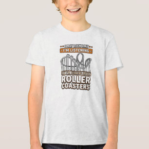 Modern Funny Roller Coaster T-Shirt, Amusement Tri-Blend Shirt