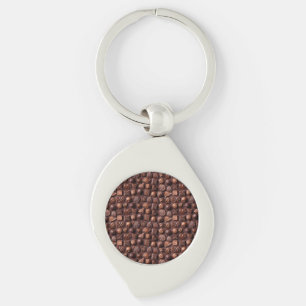 Modern Funny Sweet Brown Dessert for Chocoholic Key Ring