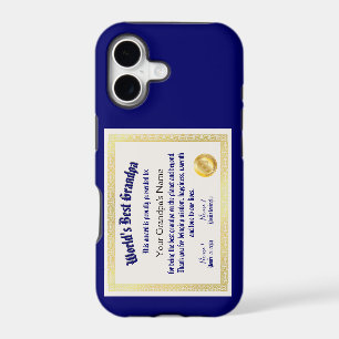 Modern Funny World's Best Grandpa Certificate