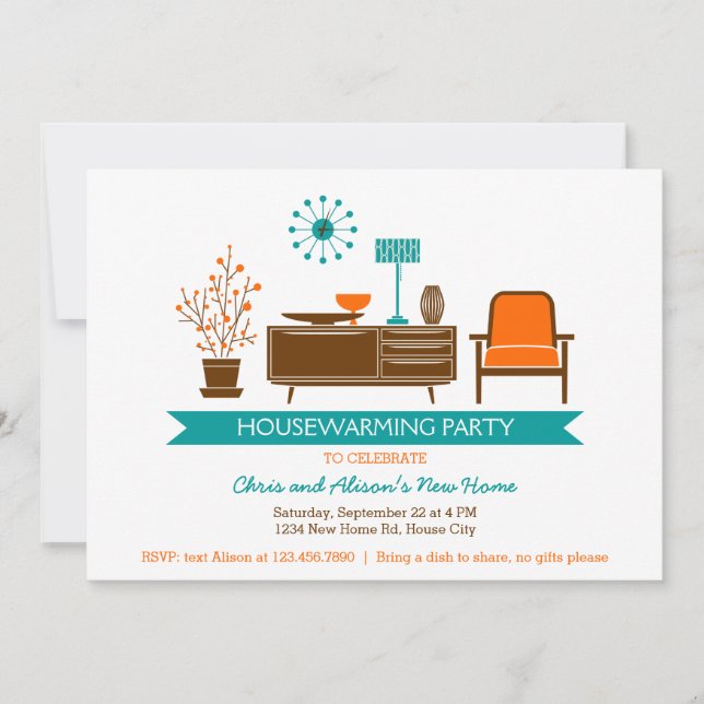 Modern Furniture Housewarming Party Invitation (Front)