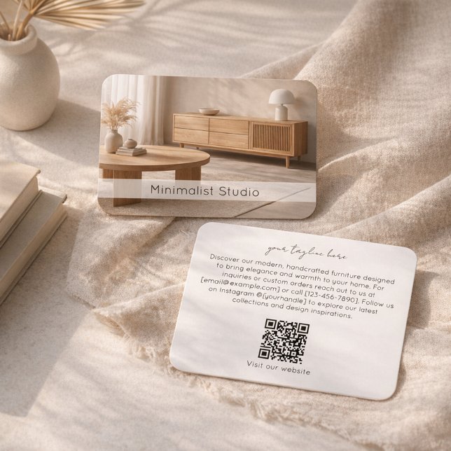 Modern Furniture Store Minimalist Interior Design  Business Card (Creator Uploaded)