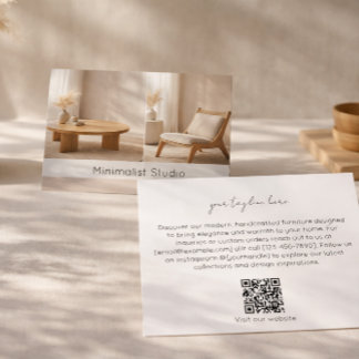 Modern Furniture Store Minimalist Interior Design  Business Card