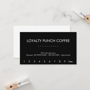 Modern Futura Loyalty Coffee Punch-Card Card