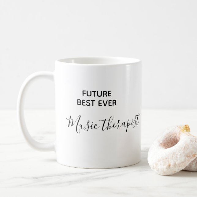 Modern Future Best Ever Music therapist Coffee Mug (With Donut)
