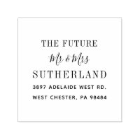 Modern Future Mr and Mrs Script Return Address