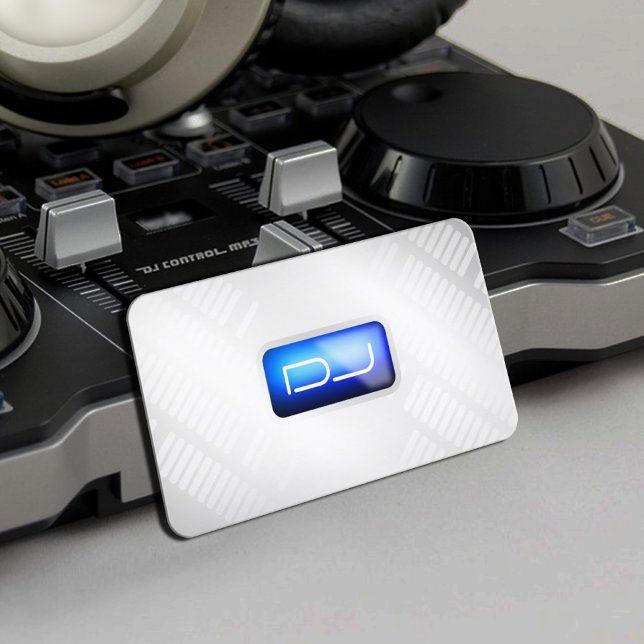 Modern futuristic DJ faux metallic  Business Card (Creator Uploaded)