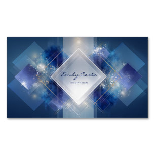 Modern Futuristic Geometric Tech Magnetic Business Card