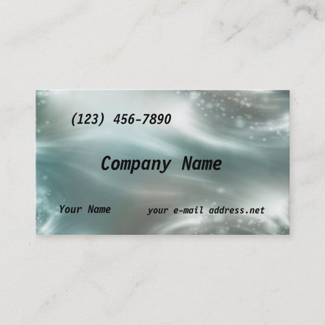 Modern Galactic Sparkles Business Card (Front)