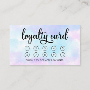 Modern Galaxy Business Loyalty Punch Card