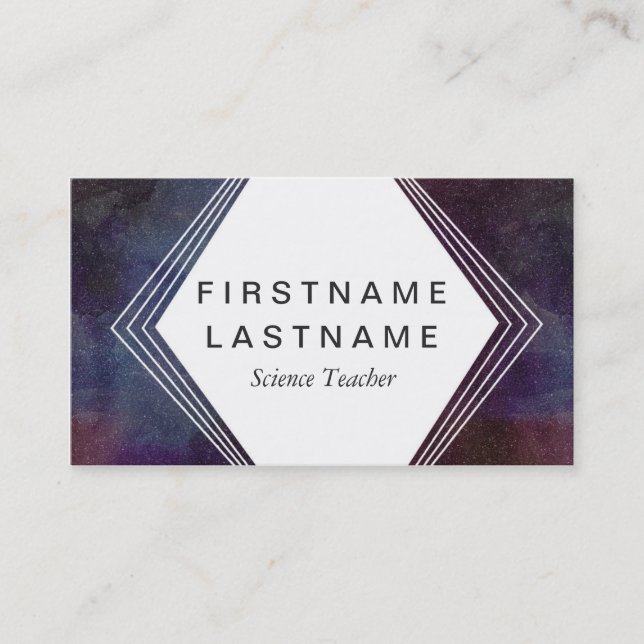 Modern Galaxy Outer Space Business Card (Front)