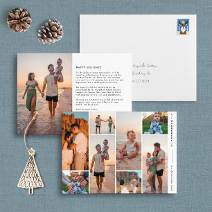 Modern Gallery 8 Photo Wonderful Life Holiday Card