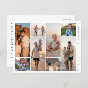 Modern Gallery 8 Photo Wonderful Life Postcard