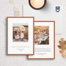 Modern Gallery Frame Thanksgiving Photo Card