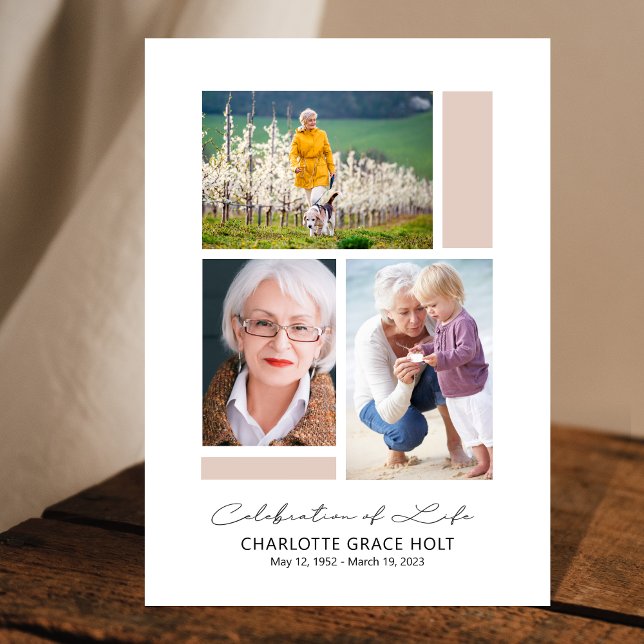 Modern Gallery Memorial Program Programme (Creator Uploaded)