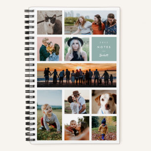 Modern Gallery Ten Photo Collage Notebook