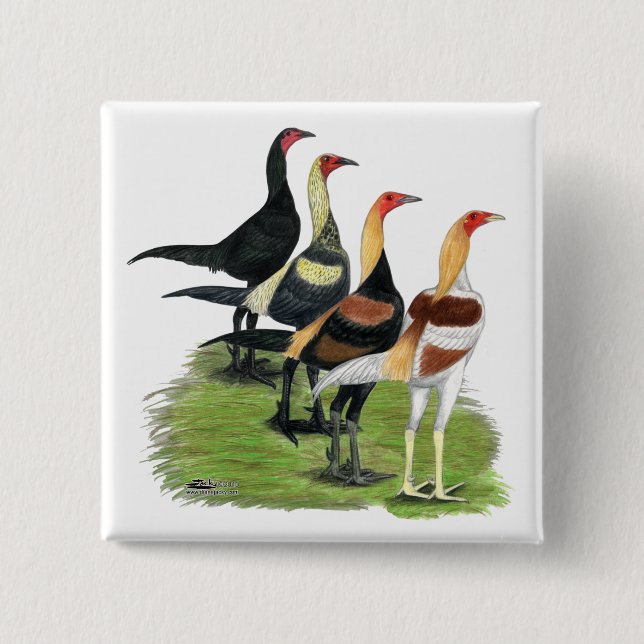 Modern Game Quartet 15 Cm Square Badge (Front)