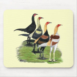 Modern Game Roosters Mouse Pad