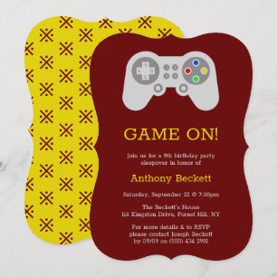 Modern Gamer Any Age Birthday Invitation