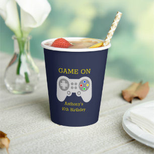 Modern Gamer Any Age Birthday Paper Cups