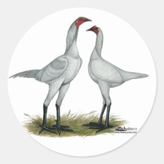 Modern Games Self Blue Classic Round Sticker