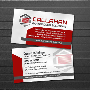 Modern Garage Door Solutions Business Card