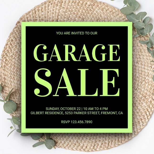 Modern Garage Sale Invitation (Creator Uploaded)