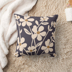 Modern Garden Floral Silhouette  Cushion