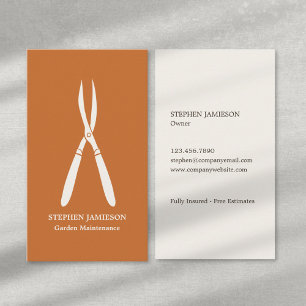 Modern Garden Maintenance Lawn Care Gardener  Business Card