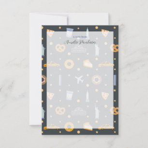 Modern Gary NYC-Themed Pattern Personalised Name Card