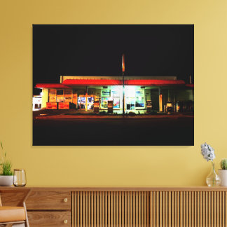 modern gas station canvas print